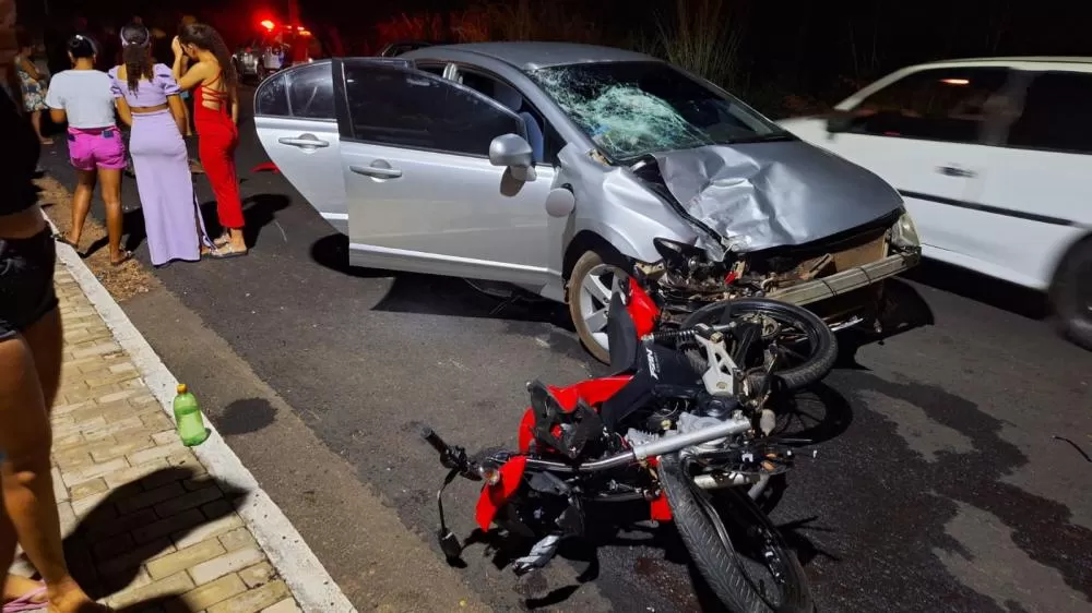 Acidente entre moto e carro deixa uma pessoa morta em Novo Oriente do Piauí