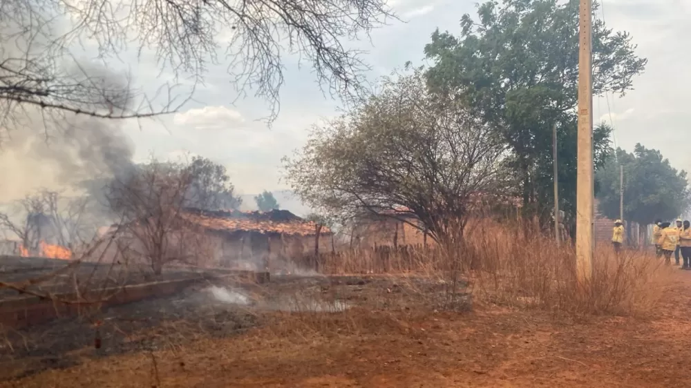 Incêndio atinge vegetação, destrói casas e mata animais em Aroazes