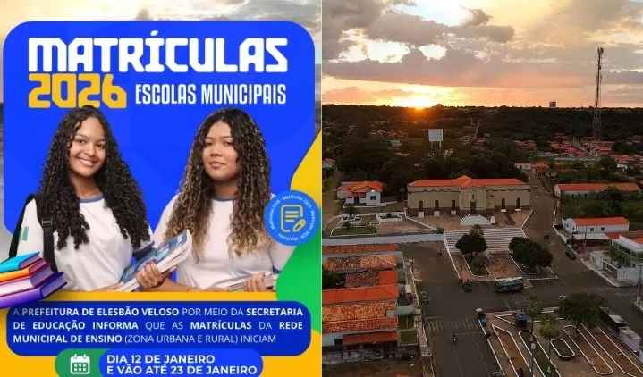 Matrículas da rede municipal de ensino de Elesbão Veloso seguem abertas até 23 de janeiro