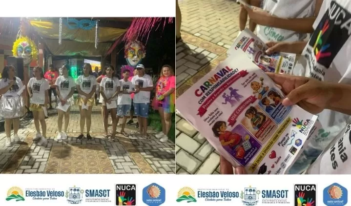 NUCA realiza ação de conscientização durante o Carnaval Kids com foco na proteção de crianças e adolescentes