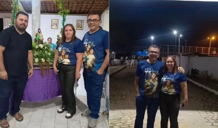 Prefeito Ronaldo Barbosa prestigia abertura dos festejos da comunidade Sossego em Elesbão Veloso