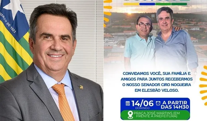 Ciro Nogueira cumpre agenda em Elesbão Veloso neste domingo com visita a obras e anúncio de novos recursos