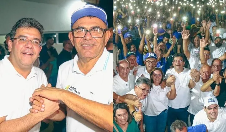 Ao lado do prefeito Ronaldo Barbosa, governador Rafael Fonteles é recebido por mais de 3 mil pessoas em Elesbão Veloso