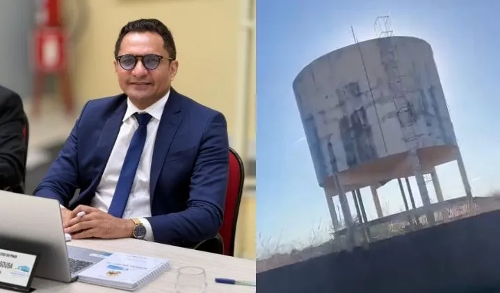 Vereador Cláudio Bonifácio denuncia vazamento em reservatório de água e cobra providências em Elesbão Veloso